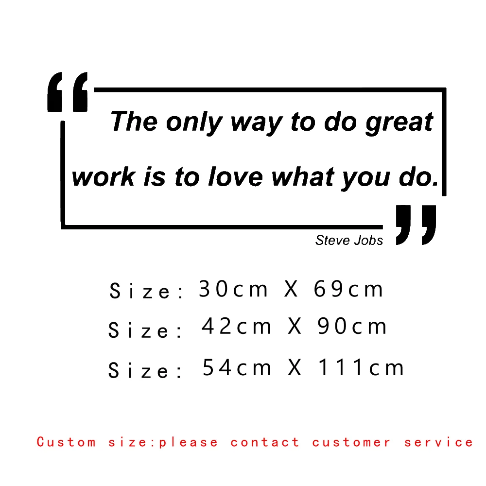 Inspiring Steve Jobs Quotes Self Adhesive Wallpaper Vinyl Deacls For Office Room Wall Stickers Art Decor Wall Decal muursticker