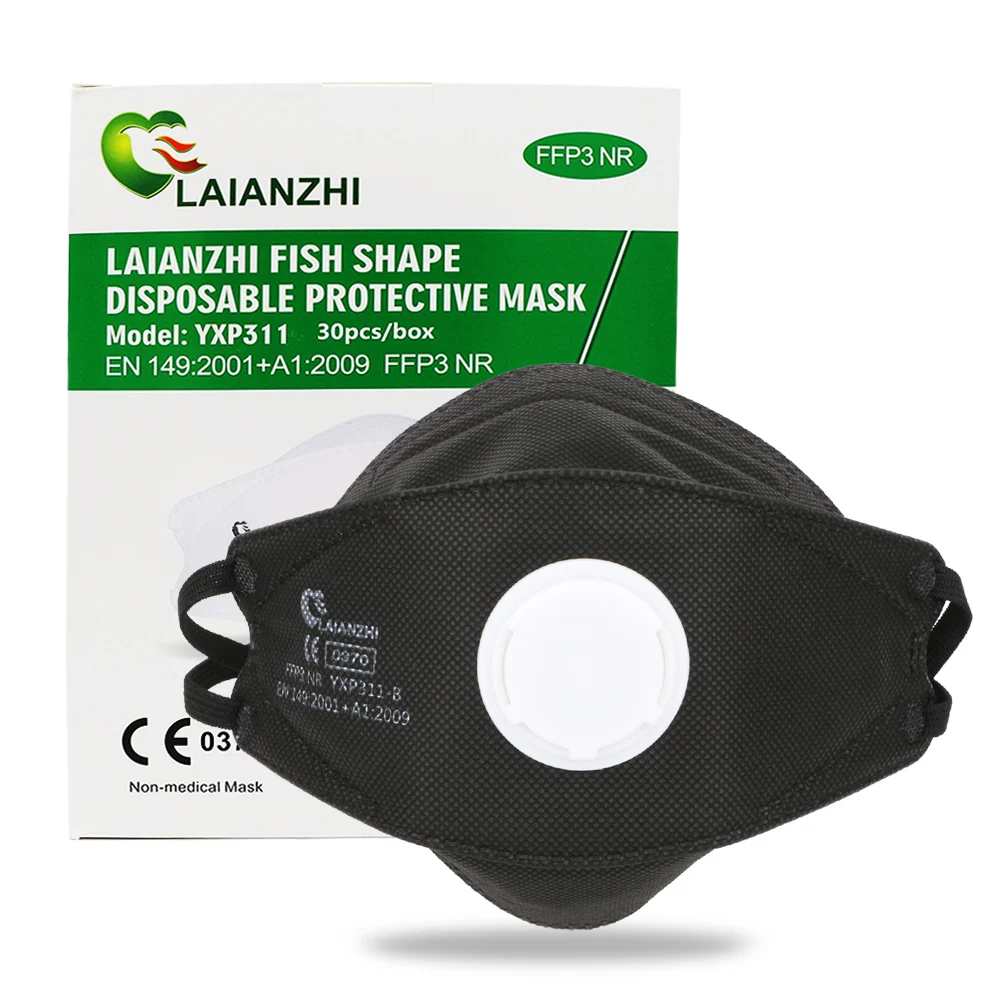 LAIANZHI FFP3 CE Face Masks Valve Protective Disposable Virus Face Mask FFP3 PK FFP2 Headwear hygienic masks mouth ffp3mask