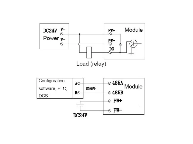 16DO Module 16 channels Digital Isolated Output Module NPN Transistor Open Collector Output Module RS485 MODBUS RTU