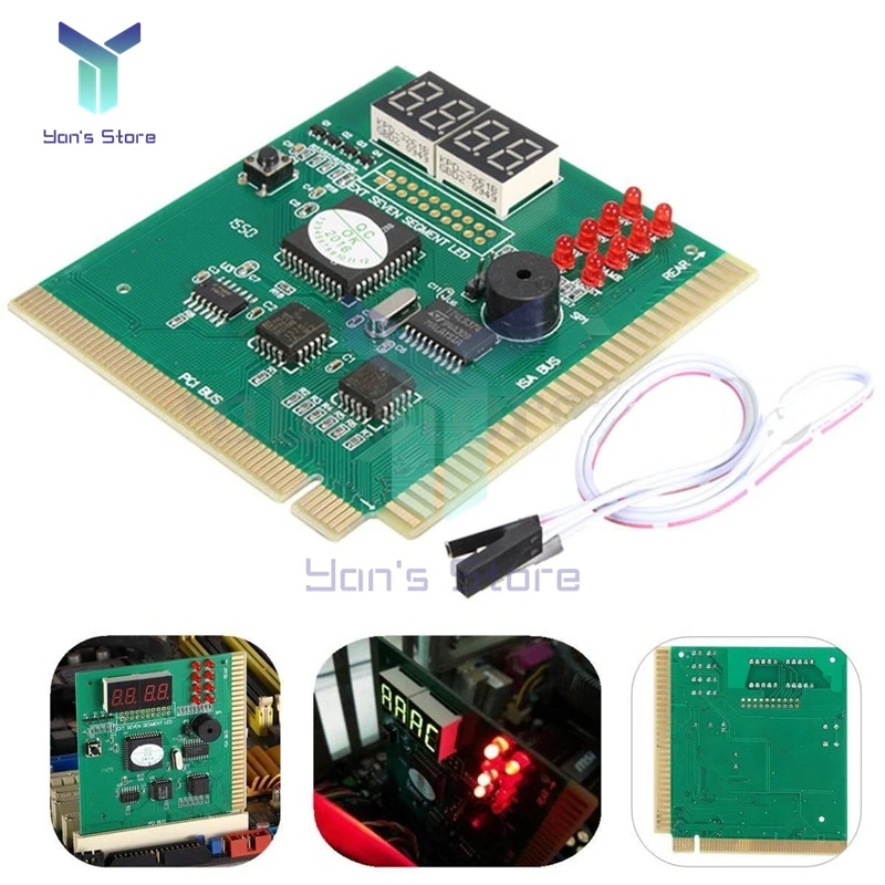 Dígitos Display Lcd Computador Analisador de Diagnóstico Pós Cartão Placa Placa-mãe Testador com Indicador Led para Isa Pci Bus Mian Placa 24