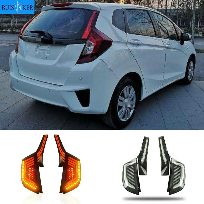 

Rear Fog Lamp + Brake Light + Reverse + Dynamic Turn Signal Car LED Tail Light Taillight For Honda JAZZ FIT GK5 2014 - 2018