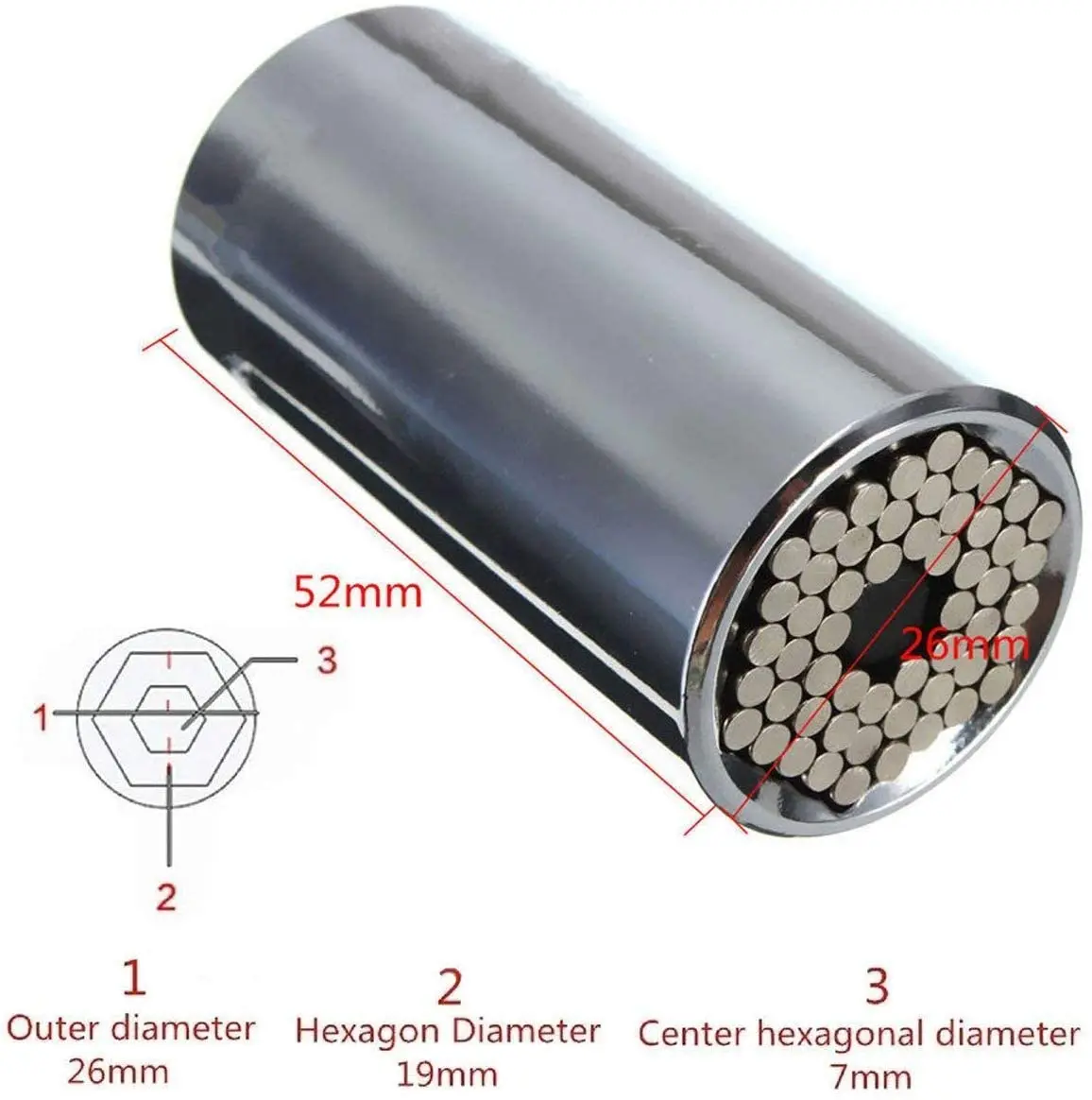 Chiave dinamometrica universale 7-19mm testa a bussola manicotto universale multifunzione