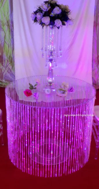 no light)New style Clear round  Acrylic Display Plinth Stand for Wedding and Birthday Party senyu2488