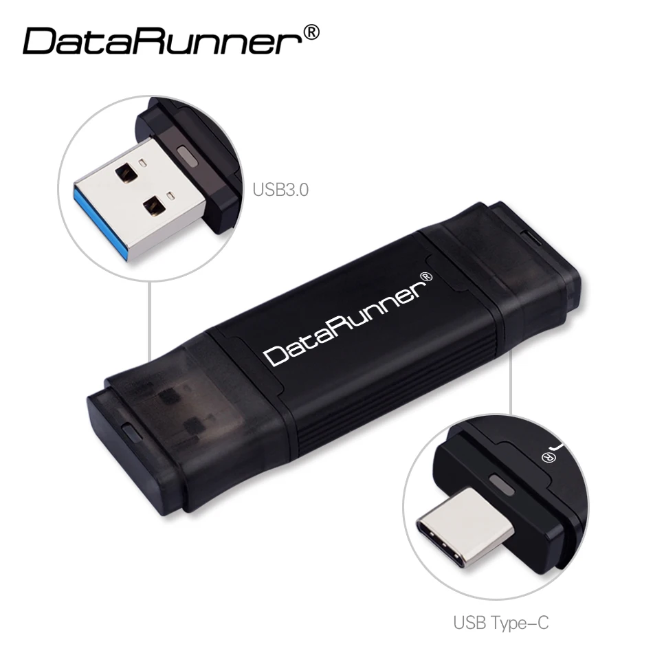 

Флеш-накопитель DataRunner USB TYPE-C, 512 ГБ, 256 ГБ, 128 ГБ, 64 ГБ, 32 ГБ, 16 ГБ