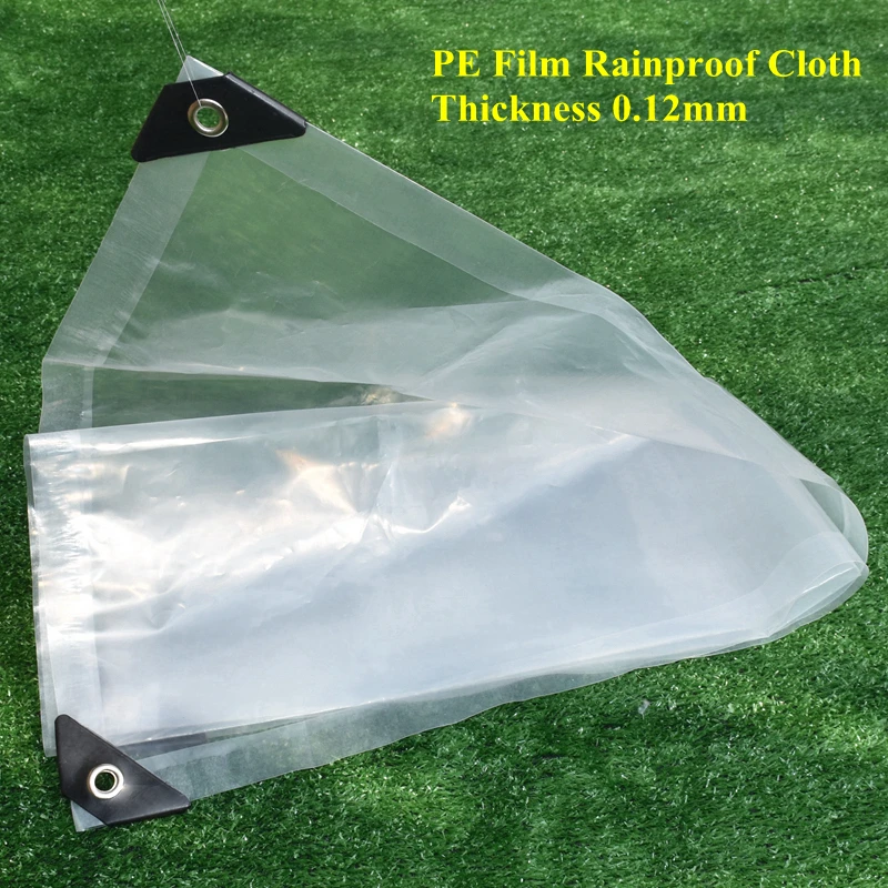 

0.12mm Plastic PE Film Transparent Rainproof Cloth Tarpaulin Windows Waterproof Cloth Succulent Plant Keep Warm Dog House Cover