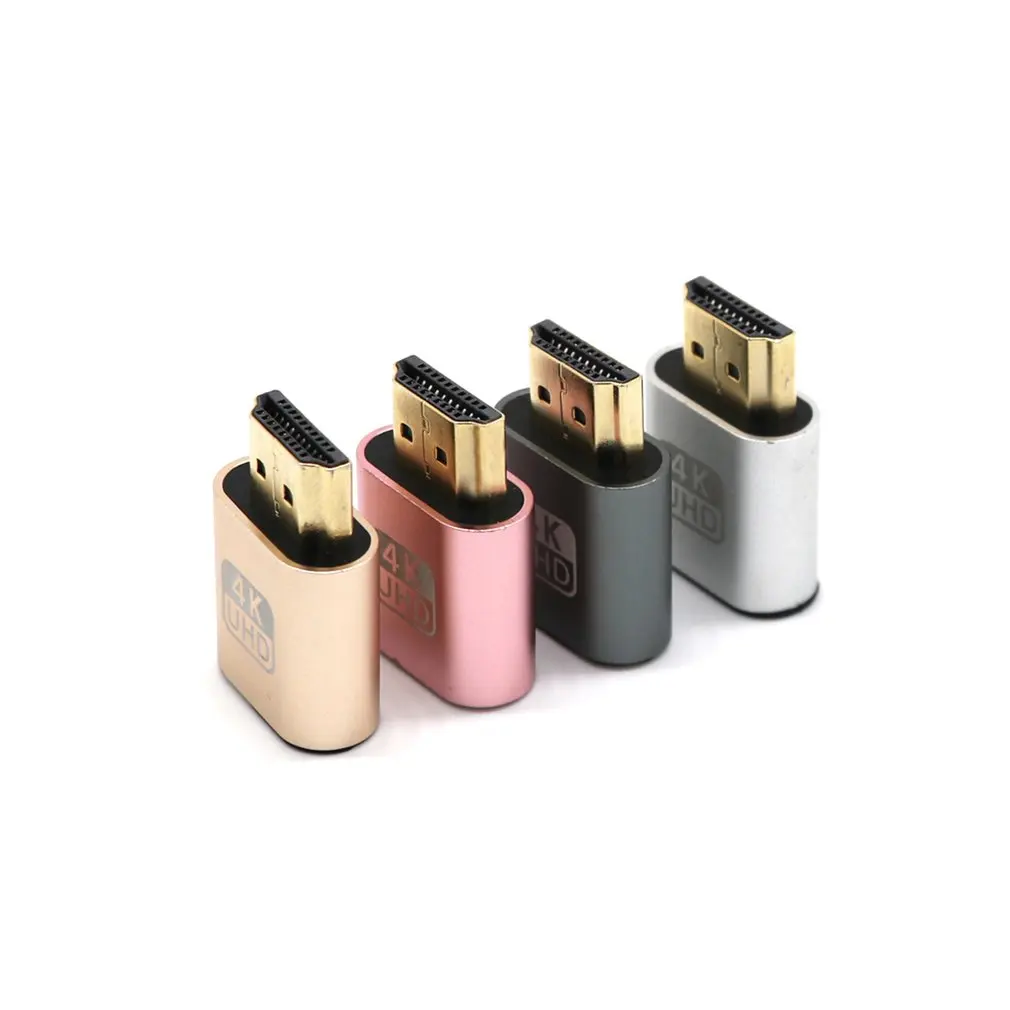 VGA HDMI-compatible Dummy Plug Virtual Display Emulator Adapter DDC Edid Support 1920x1080P For Video Card BTC Mining Miner