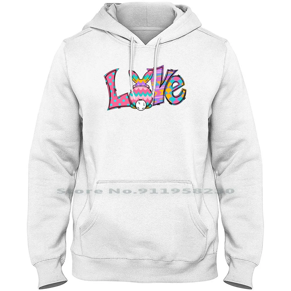 

Love Easter Bunny Hoodie Sweater Cotton Happy Holidays Happy Easter Easter Bunny Schwarz Pattern Lovely Europe Bunny Rope Love