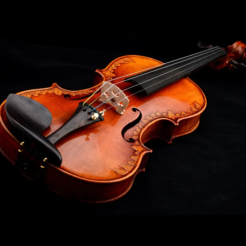 Christina V07-carved Violin 4/4 Advanced Italy Handmade Antique Spruce Wood Violino Musical Instrument With Case/Bow/Rosin