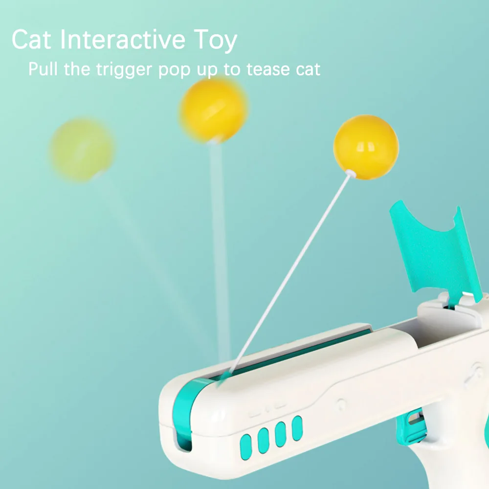 

Pet Supplies Cat Supplies Cat Toys Cats Interactive Toy Funny Gun Feathers Ball for Pets Kitten Products Interaction Game