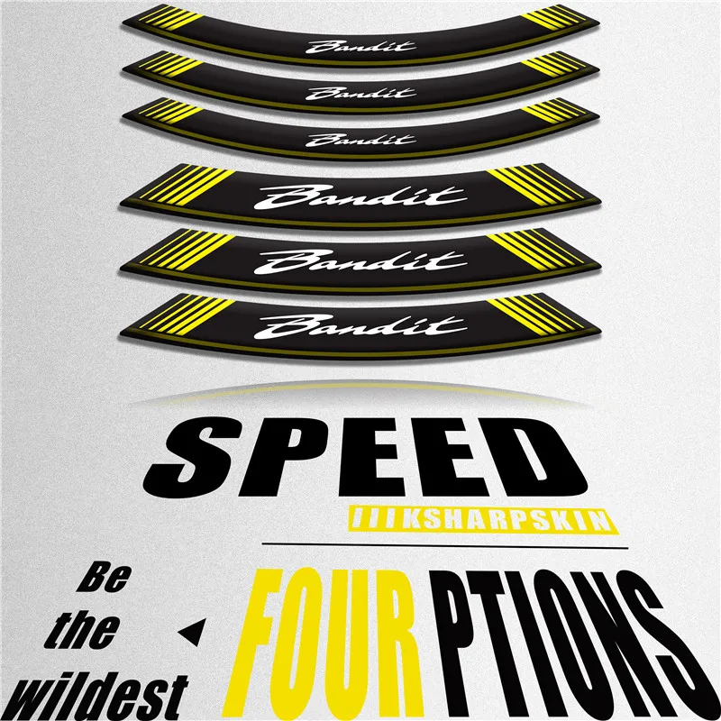

Motorcycle sticker stripe personality wheel stickers creative reflective decorative tires for HONDA Bandit 650 600 1200 1250