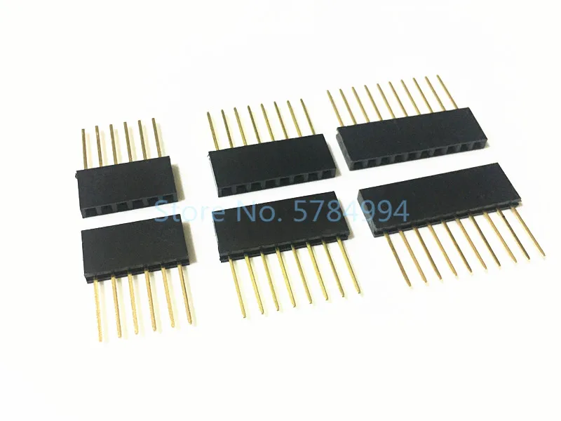 10PCS 2.54mm Single Row Female Long pins 11mm Breakaway PCB Board Pin Header socket Connector 1*2/3/4/6/8/10/15Pin For Arduino