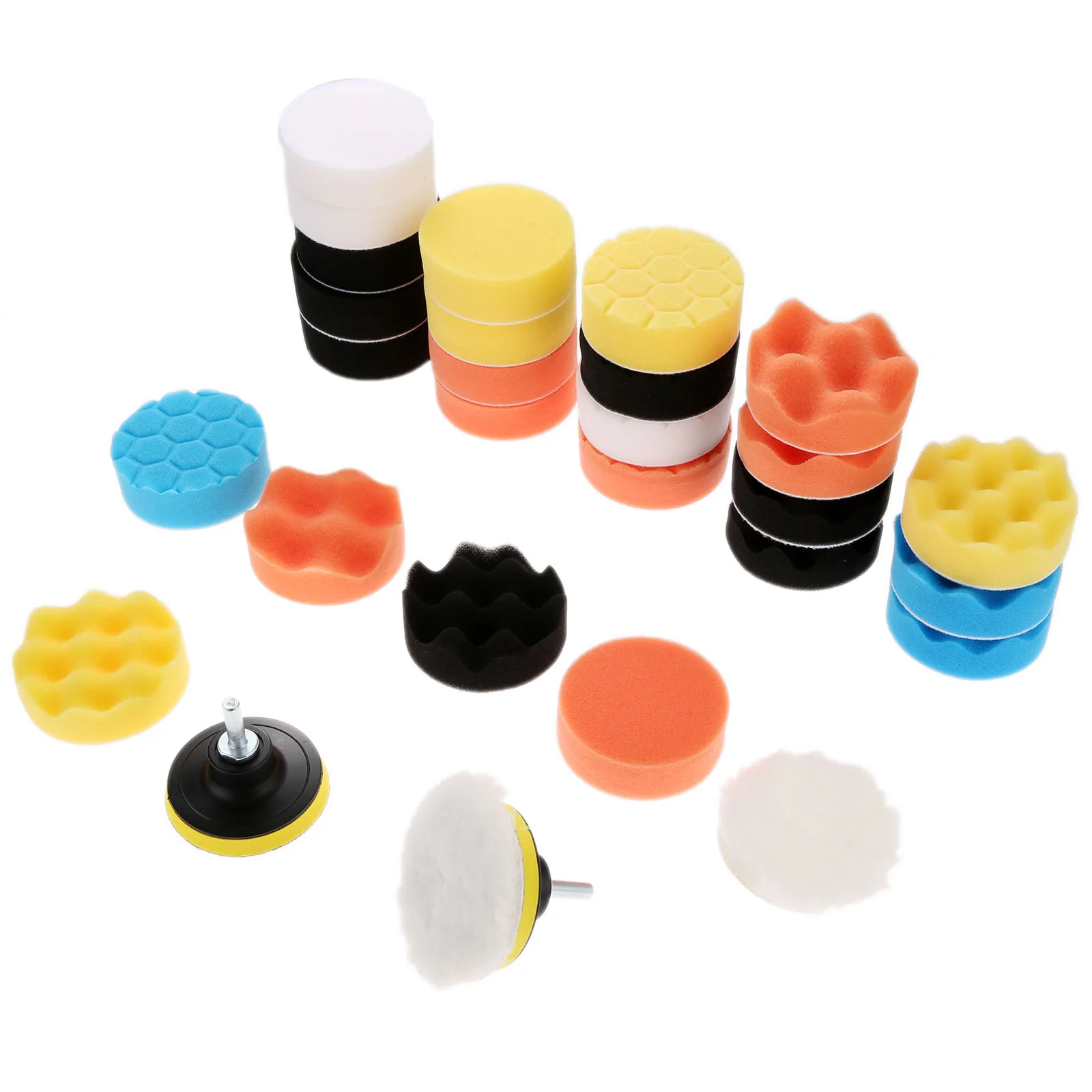 DRELD 31 шт. 3 дюйма Автомобильная губка дрель полировка воском полировка полировочные колодки Набор для автомобиля полировщик M10 адаптер дрели...