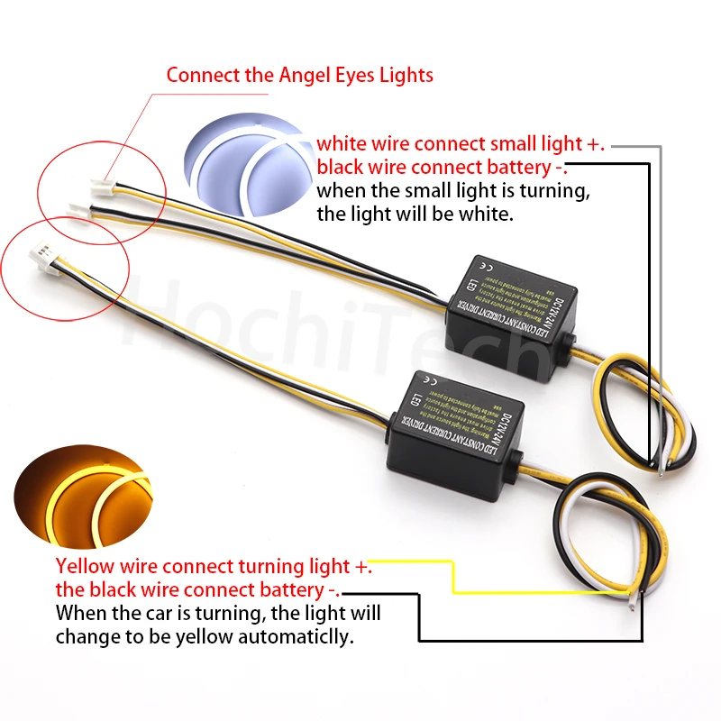 Switchback Cotton Light LED Angel Eye Dual White Amber for BMW 7 E38 740i 740iL 750i 750iL 730d 740d 728i 95-01 XENON Headlight