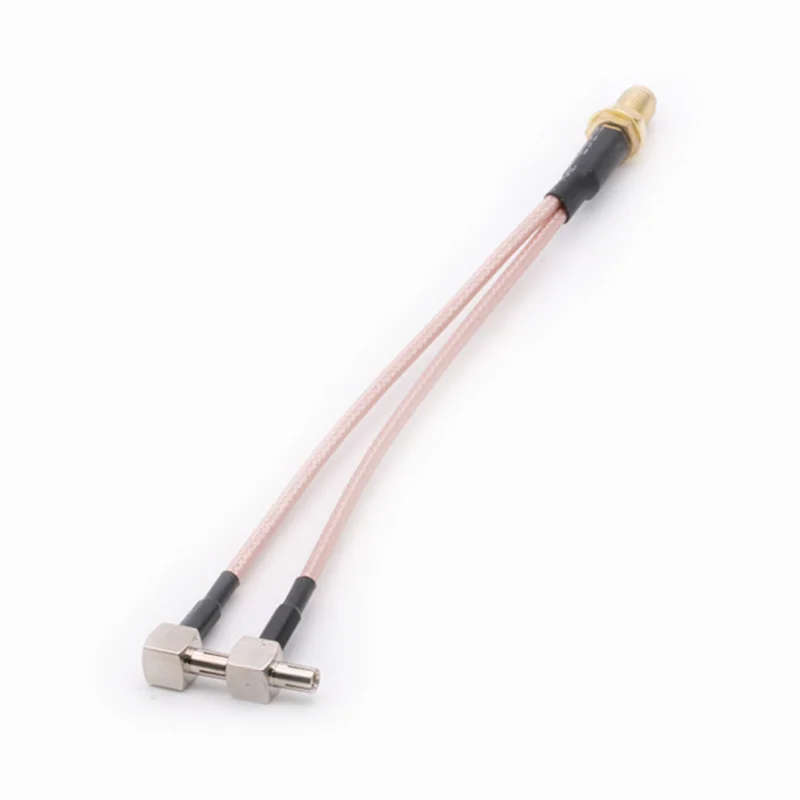 Cabo de extensão sma fêmea para 2xts9 macho divisor y tipo trança do cabo coaxial rg316 para a antena do modem de huawei/zte 3g/4g