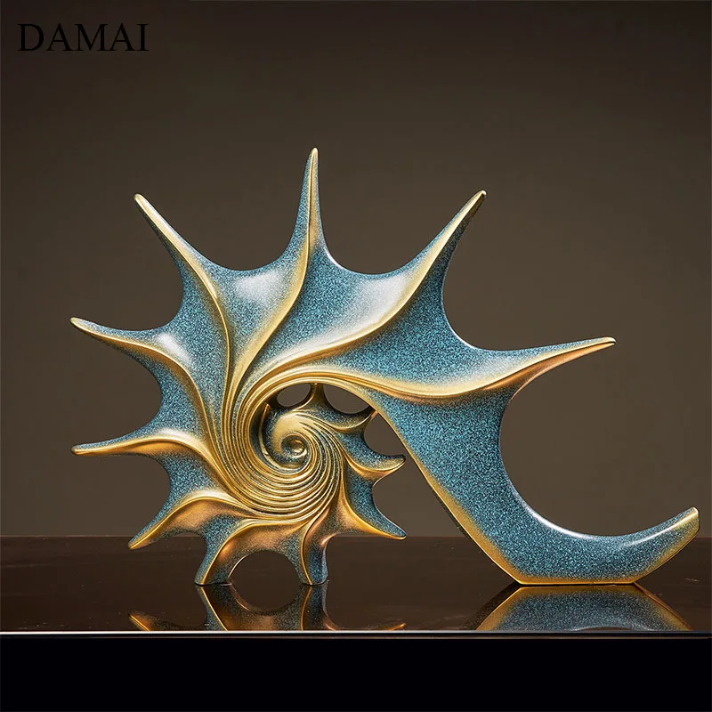 

Creativity Large Conch Figurine Decorative Nordic Modern Resin Embellishments Desk Decor Ornaments Home Decoration Accessories