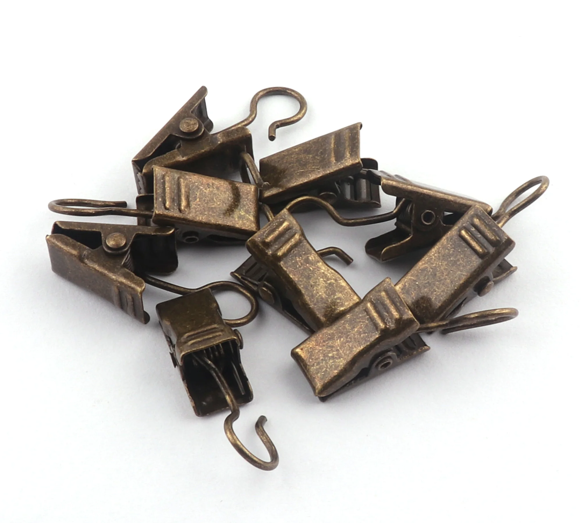 

100pcs Antique Bronze Alligator Clips Curtain Retro clips alligator clip with teeth crocodile clips spring clips snap