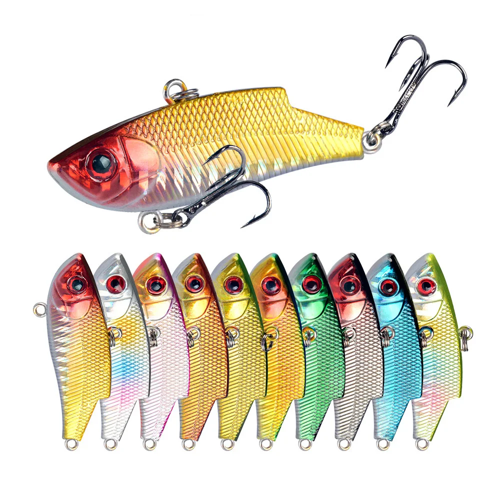 1pcs 55mm 10g Fishing Lure Winter VIB Spoon Bait Isca Artificial Hard Crankbait Wobbler Leurre Peche Salmo for Fishing