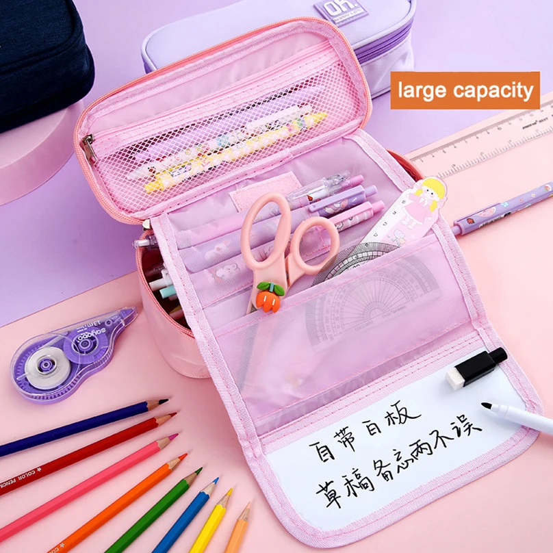 

Pencil Case Large Capacity Pencil Pouch Astuccio Trousse Scolaire Stationery Canvas Pencil Bag Estuche Escolar School Supplies