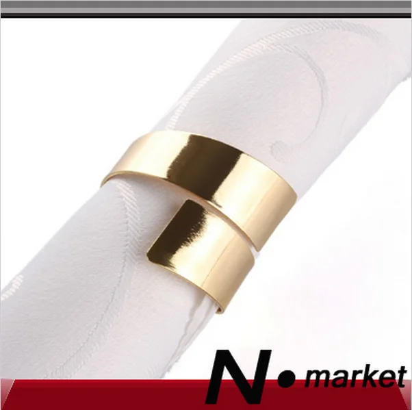 America New Hot Sale Special Iron Eight Circle Silver Golden Napkin Rings For Wedding decoration