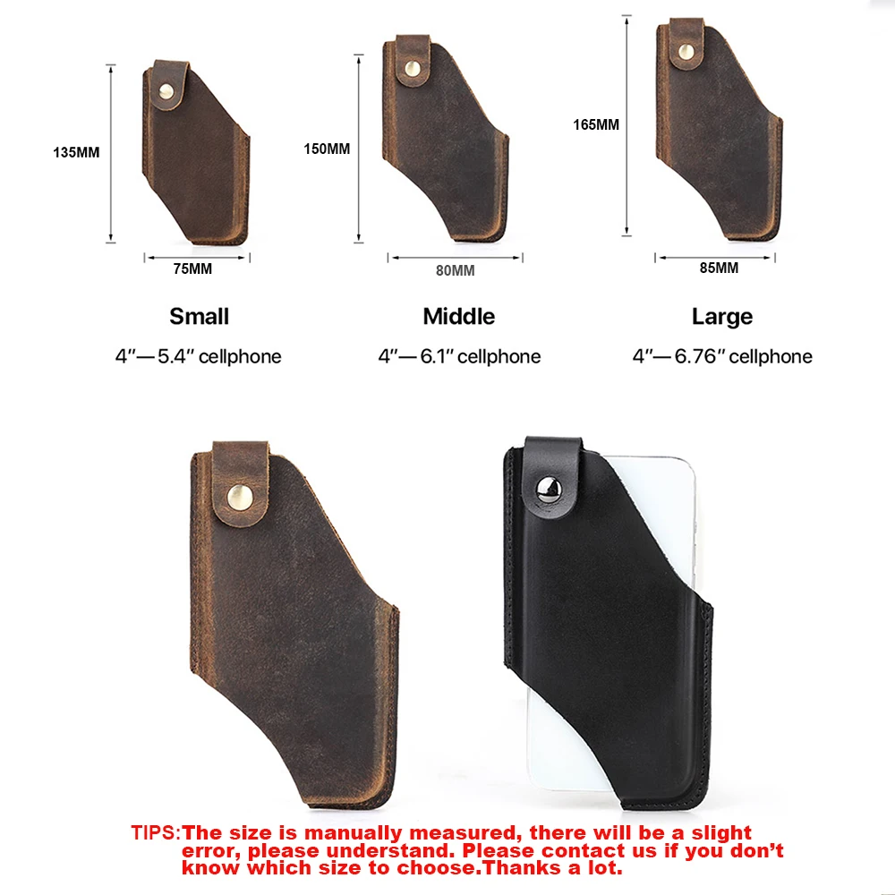 CONTACTS FAMILY 100% Nubuck Leather Men Phone Waist Case Bag for iPhone 16 15 14 13 Magnetic Button Cellphone Belt Clip Holster