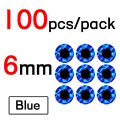 100 Piezas de 6mm Azul