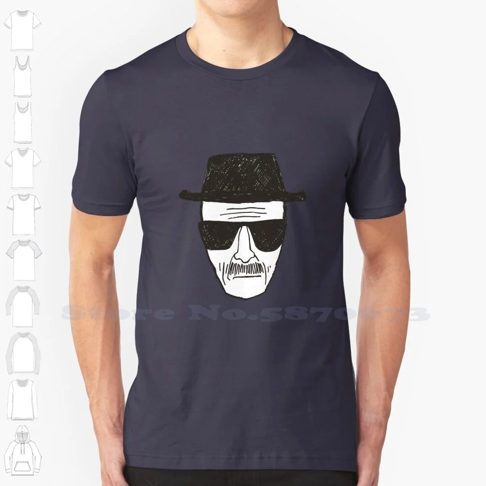 Heisenburg Head 100% Cotton T-Shirt Heisenberg Logo Bryan Cranston Saison 4 Collectors Edition Figures Tv Series Tv Show