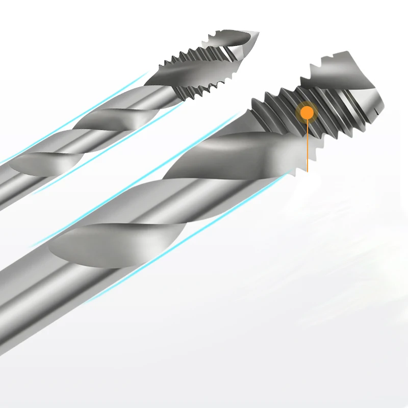 Rubinetti filettati metrici HSS con flauto a spirale per lavorazione di metalli Non ferrosi in alluminio fori ciechi M2 M3 M4 M5 M6 M8 M10 M12 vite