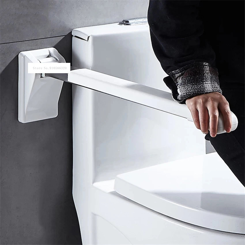For Elderly Pregnant Disabled 8925 Bathroom Carbon Steel Pipe Safety Barrier Free Grab Bar Antiskid Folding Toilet Handrail