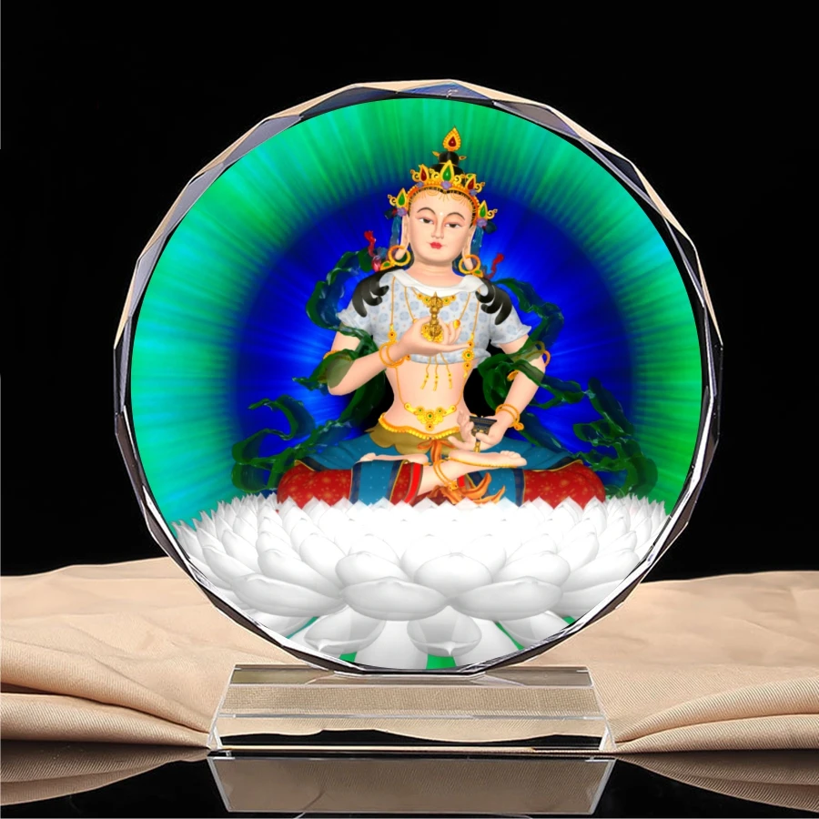 Form ties White lotus flower Vajra Sattva Bodhisattva Buddha statue, altar supplies, crystal ornaments, craft products