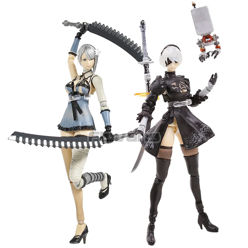 NieR Automata YoRHa No.2 Type B 2B & Machine Lifeform / kaine PVC Action Figure Collection Model Toy