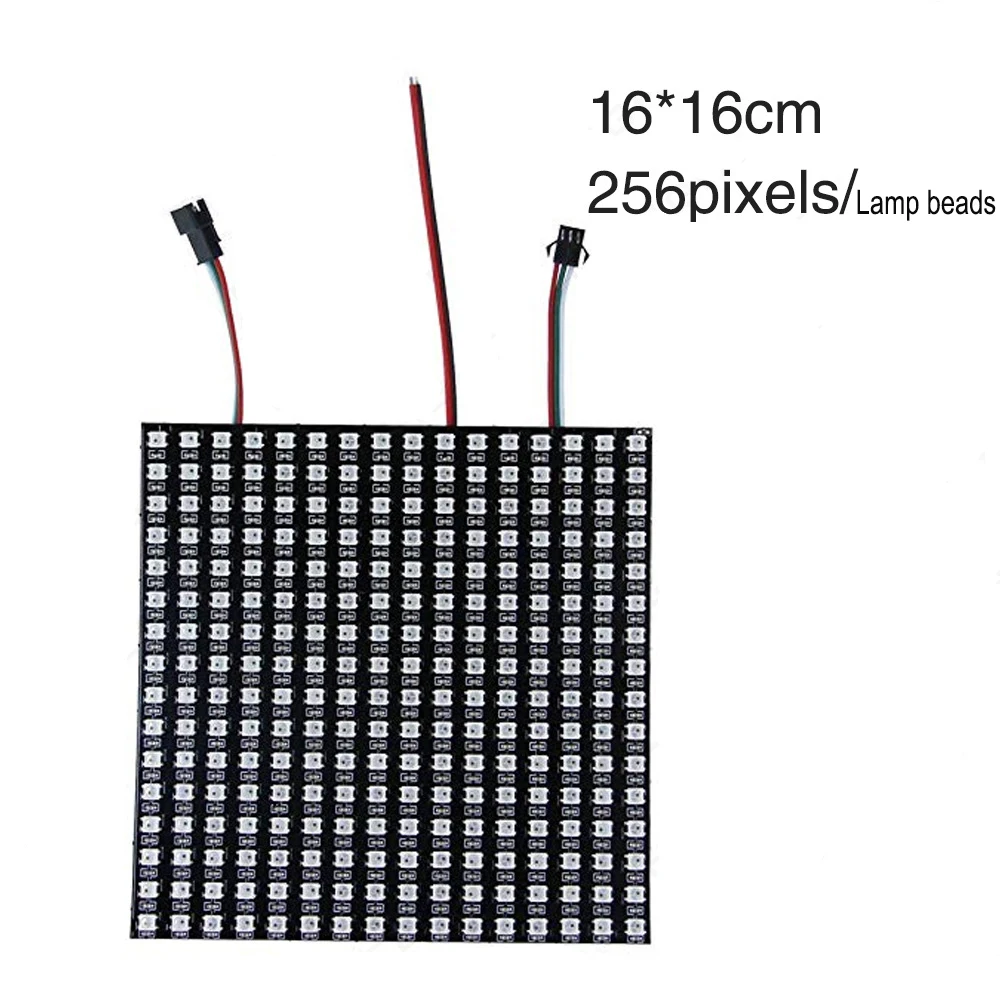 DC5V SM5050 RGB LED cyfrowy elastyczny indywidualnie adresowalny Panel oświetleniowy WS2812 8x8 16x16 8x32 modułowy ekran matrycowy