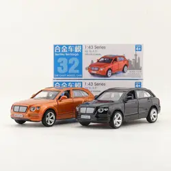 Diecast Metal Toy Model 1:45 Scale Bentley Bentayga SUV Car Pull Back Doors Openable Educational Collection Gift Kid Match Box