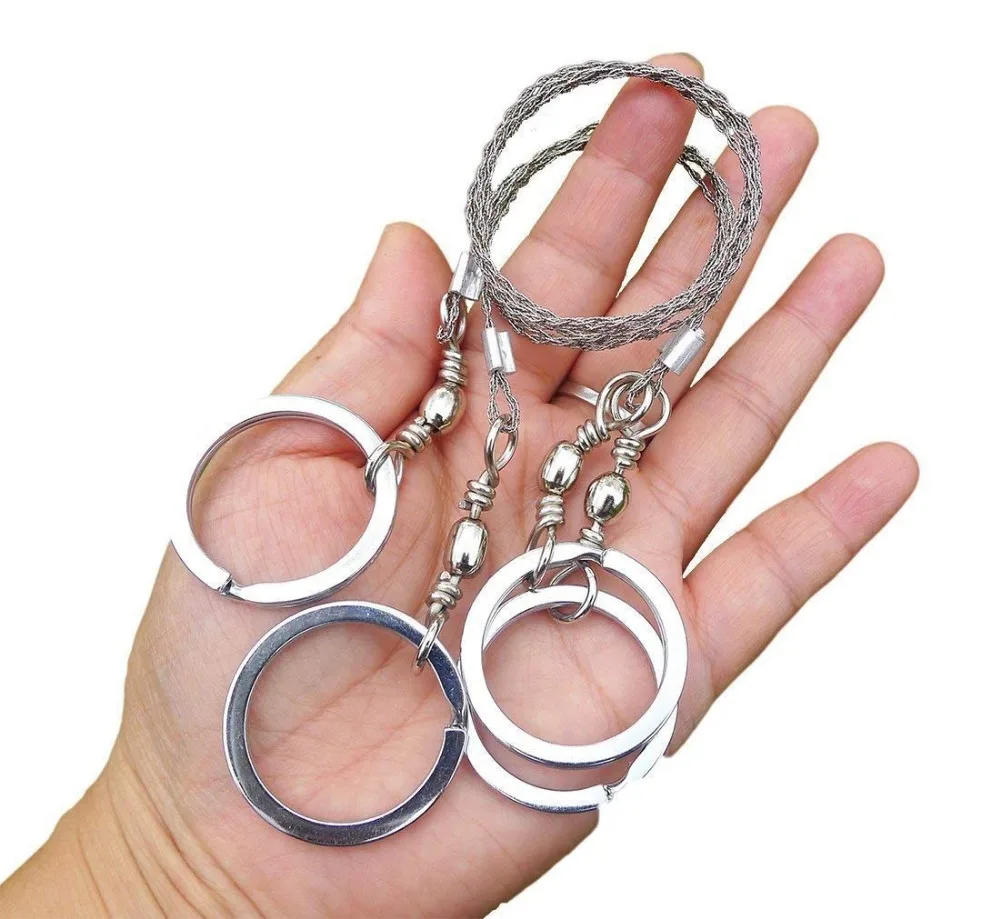 YOUGLE 2 Pcs/lot Stainless Steel Wire Saw Hand Safety Chain Saw Fretsaw Chainsaw Emergency Survival Gear