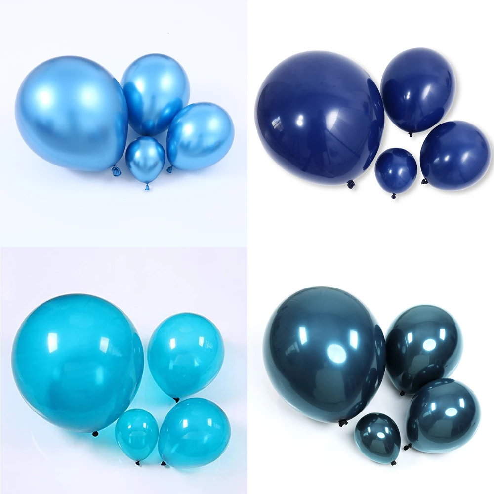 5/10/inch Teal Blue Latex Balloons Double layer globals Wedding Birthday Party Christmas Decorations Ocean Blue Balloon Supplies