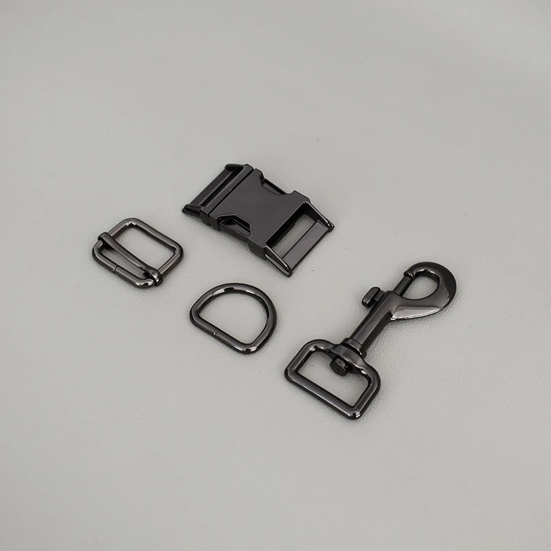 10 setmetal buckle adjust（metal buckle+adjust buckle+D ring+metal dog clasp/set) retailing manufacturer Zinc Alloy high quality