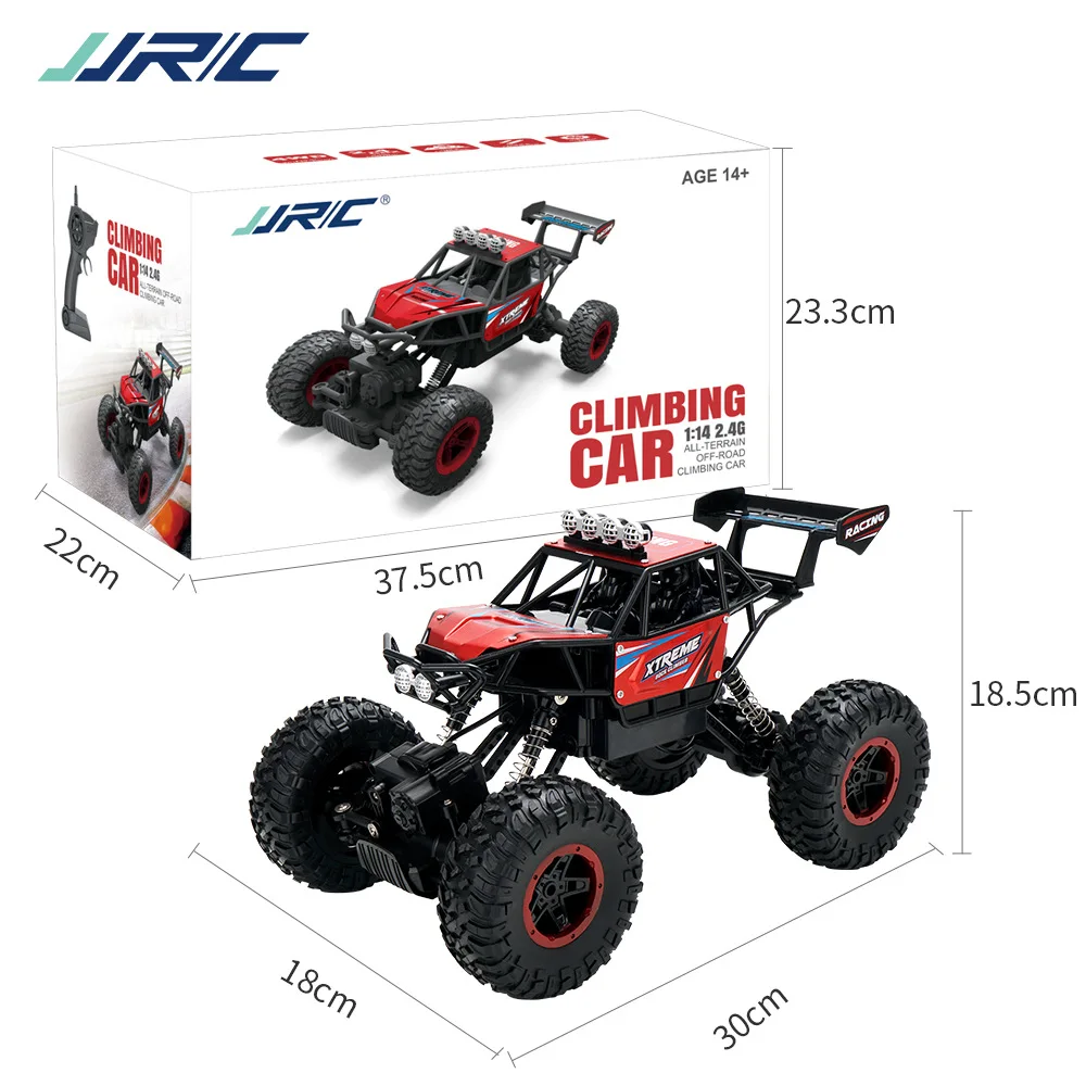 JJRC Q112 1/14 Rc 자동차 4 륜구동 2.4G 무선 제어 자동차 합금 고속 전기 등반 자동차 오프로드 차량 멋진 빛 장난감