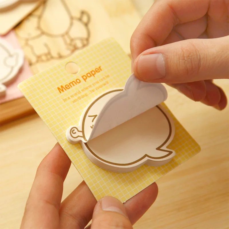 80Pcs Sticker Cute Kawaii Smiley Sticky Notes Post Notepad Memo Pads Office School Supply Stationery Cartoon Memo Pad