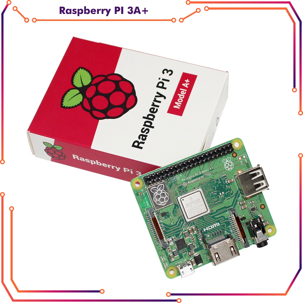 Raspberry pi 3 modelo a + plus pi 3a + com 2.4g e 5g, wifi 4.2, bluetooth 4 core 1.4g cpu