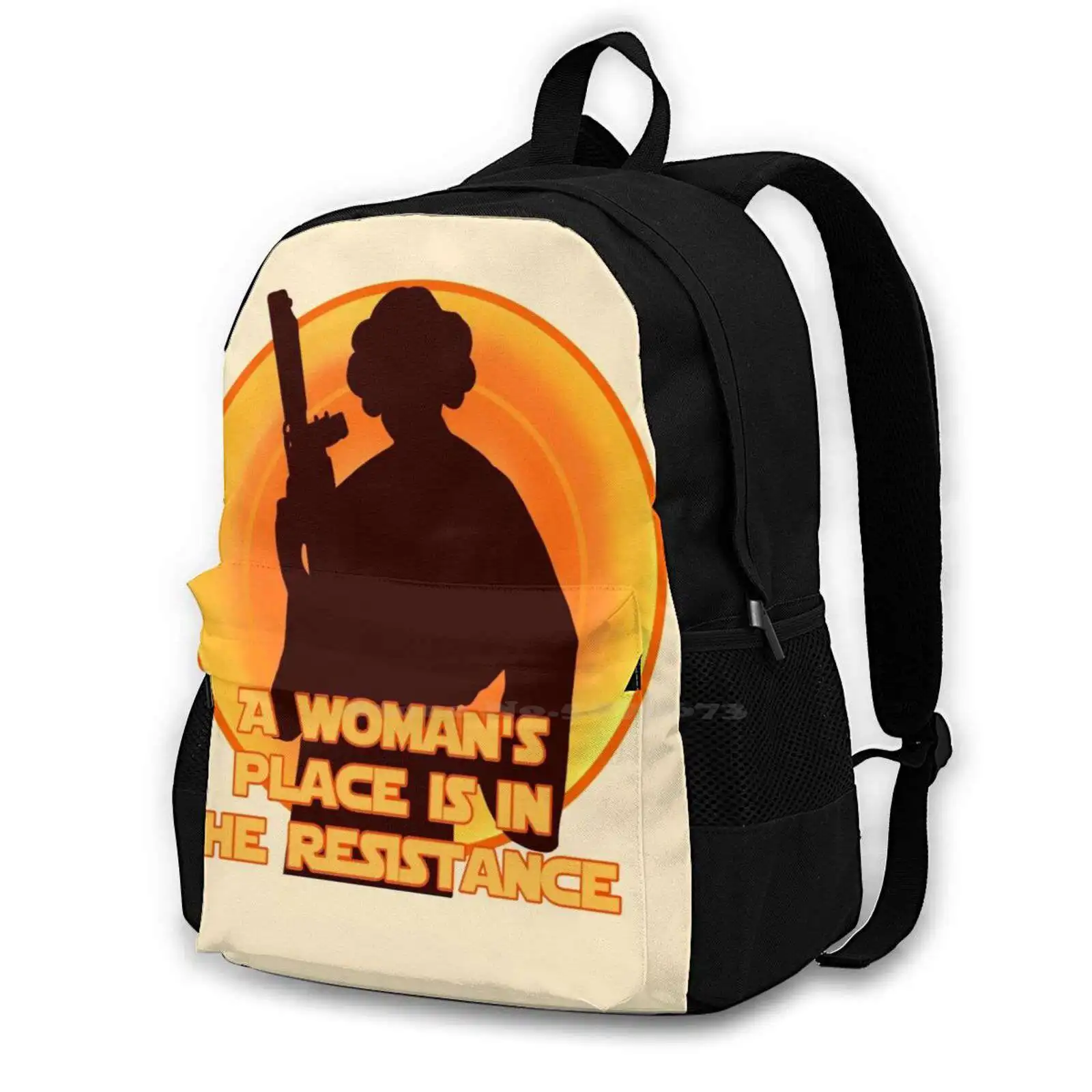 The Resistance Backpacks For Men Women Teenagers Girls Bags Feminism Resist Resistance Princess Leia Princess Wars Stop Star