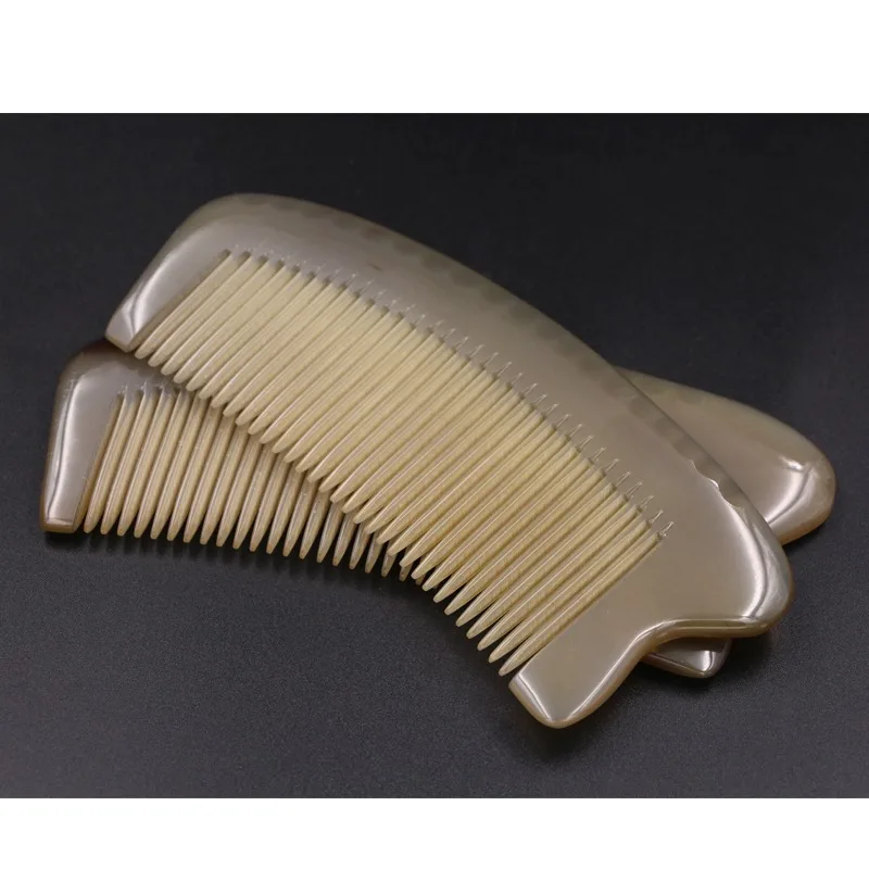 massage combs Female Natural Anti Static Buffalo Horn Comb Thick Hair Care Prevent Loss Massage Brush Straight Hairbrush Gift