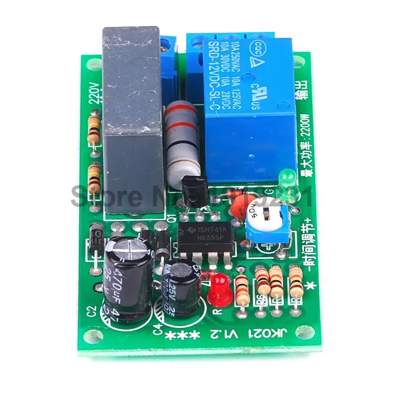 AC 220V Timer Relay Delay Switch Module Input/Output Delay Off Switch Module Adjustable Timing Turn Off Board