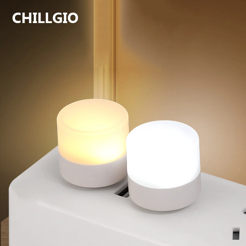 CHILLGIO USB Mini Night Light Eye Protector Atmosphere Energy Saving Emergency Lighting Study Led Portable Bedside Reading Lamps