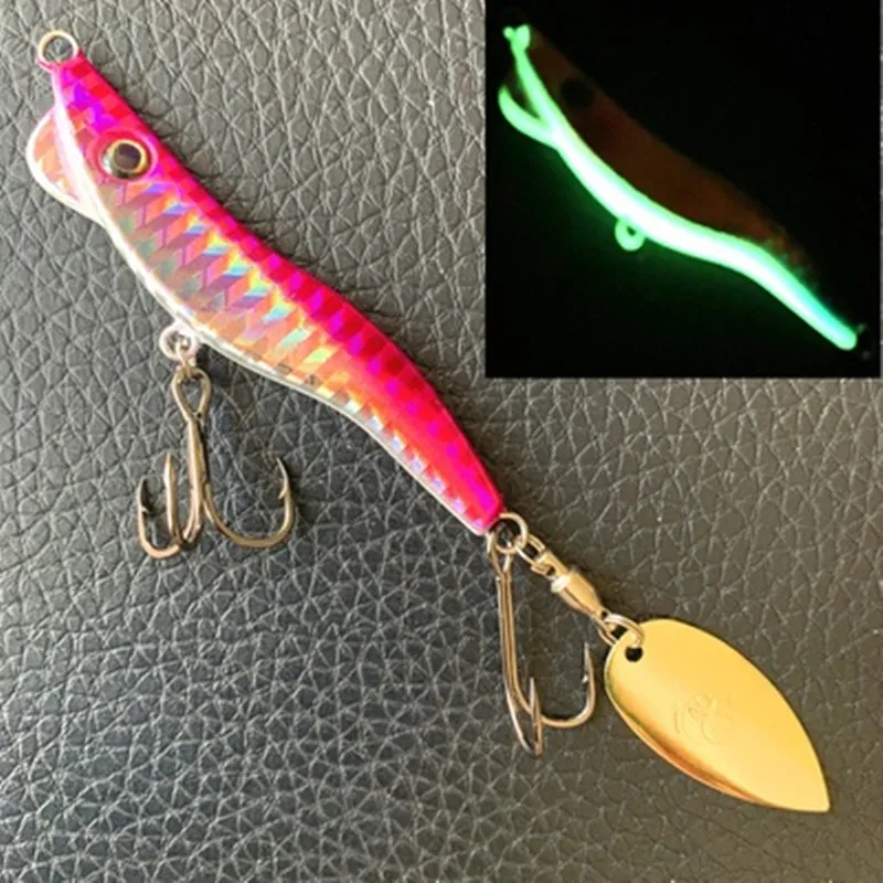 Ufishing Metal Shrimp VIB Fishing Lure 1Pcs/Lot Spinnerbait 13g 19g 28g Jig Baits with 4D Eyes