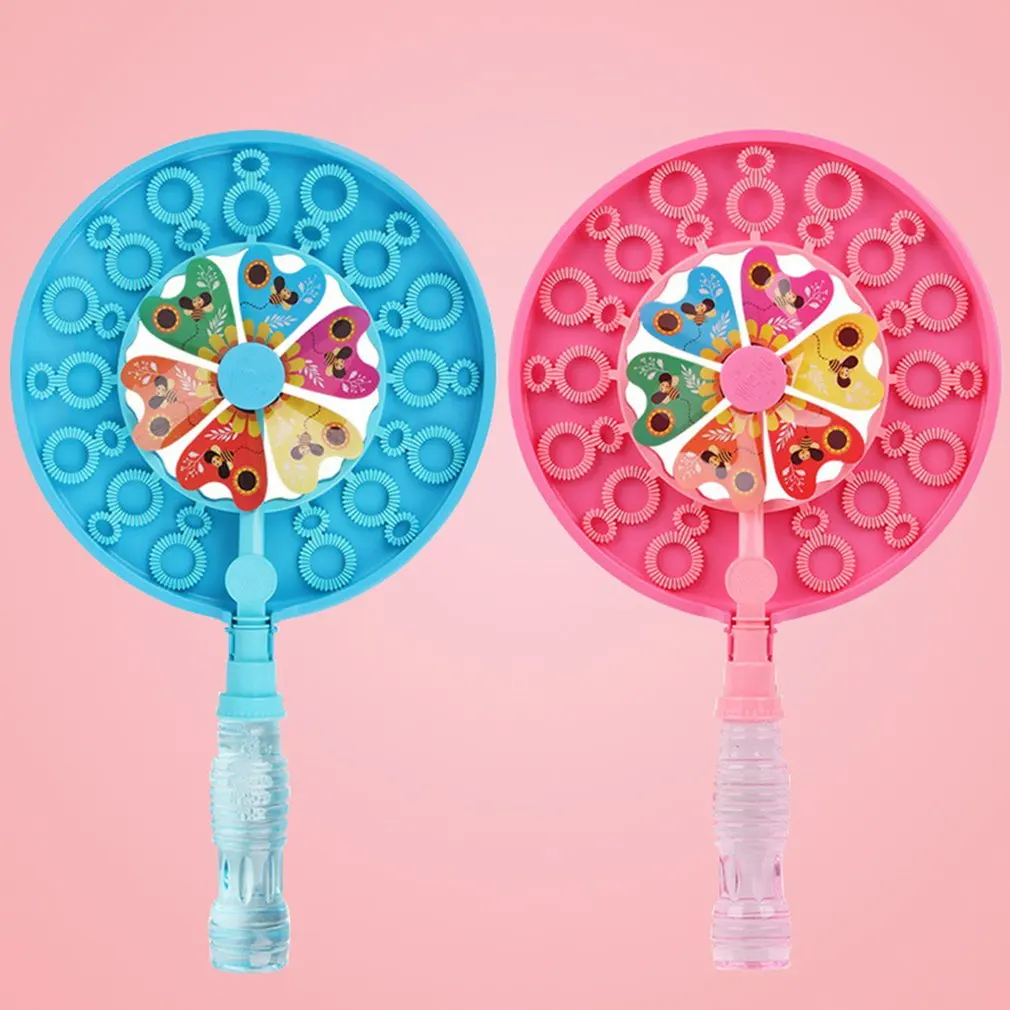 Magic Windmill Bubble Machine Toy Windmill Bubble Machine Blowing Bubbles Children's Toys Outdoor Fun Toys Kids Birthday Gift