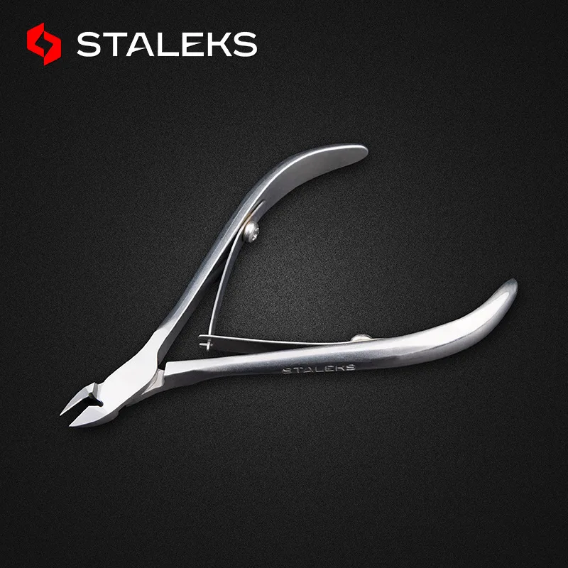 STALEKS NC-10-6 Stainless Steel Nail Art Cuticle Scissors Remover Dead Skin Scissor High Quality Manicure Nippers Nail Tools