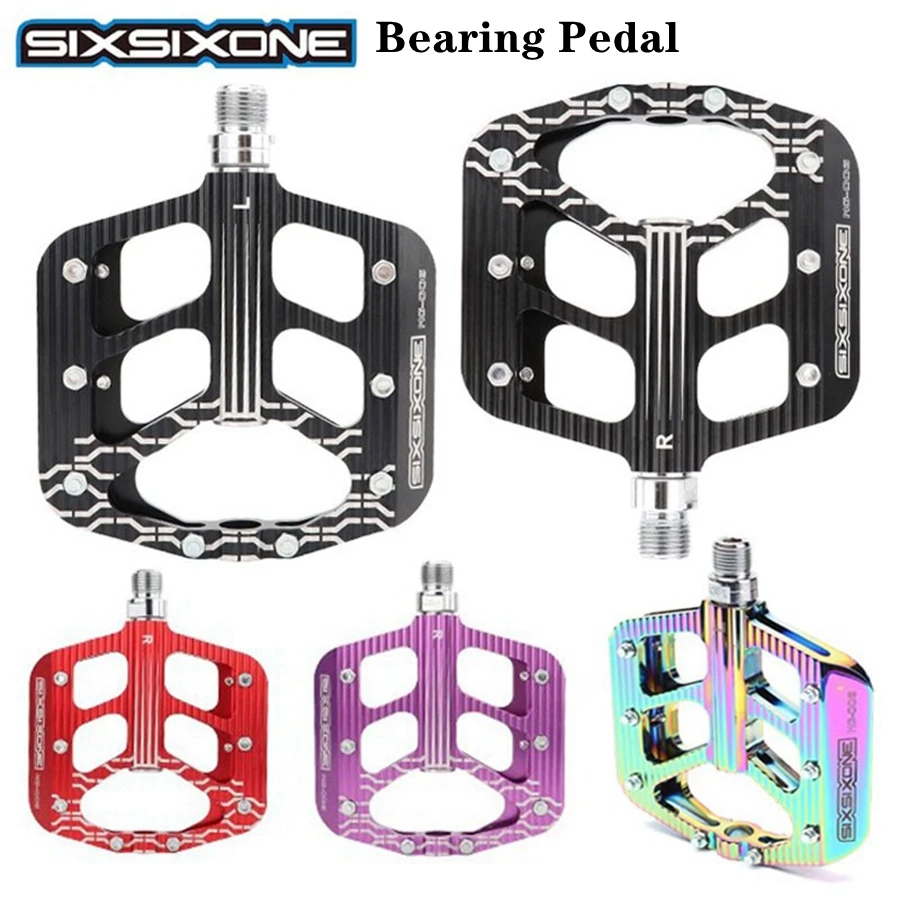 

SIXSIXONE Ultralight Sealed Bike Pedals CNC Aluminum Body For MTB Road Bicycle Bearing Widening and anti-skid XC durable Pedal