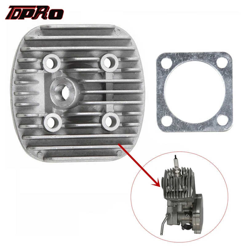 TDPRO New Silver Motor Cylinder Head Cover + Gasket Suitable For 66cc 70cc 80cc 2-Stroke Engine Motorized Bicycle Bike ATV Kits