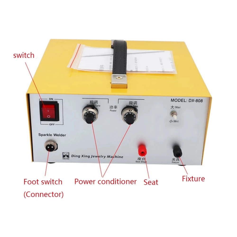 DX-808 80A Pulse Spot Welding Handheld Pulse Spot Welder-spot Welding Machine Gold Silver Jewelry Processing 220V 50/60Hz