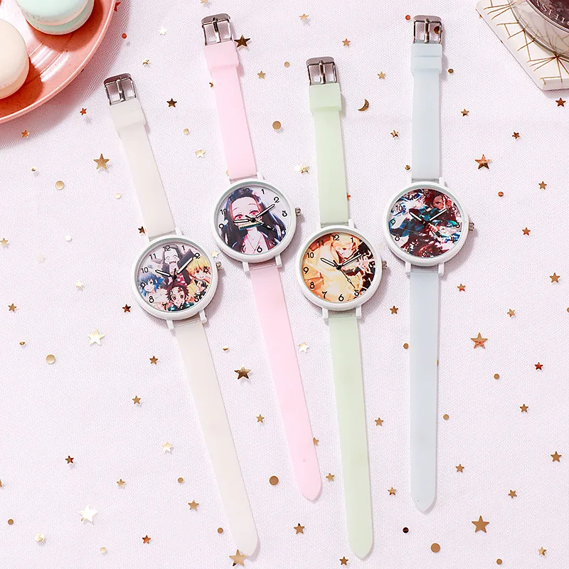 New Demon Slayer watch Kimetsu No Yaiba Anime Figure Children Cartoon watch For Kids Boys Girls Gifts Toys No   Box