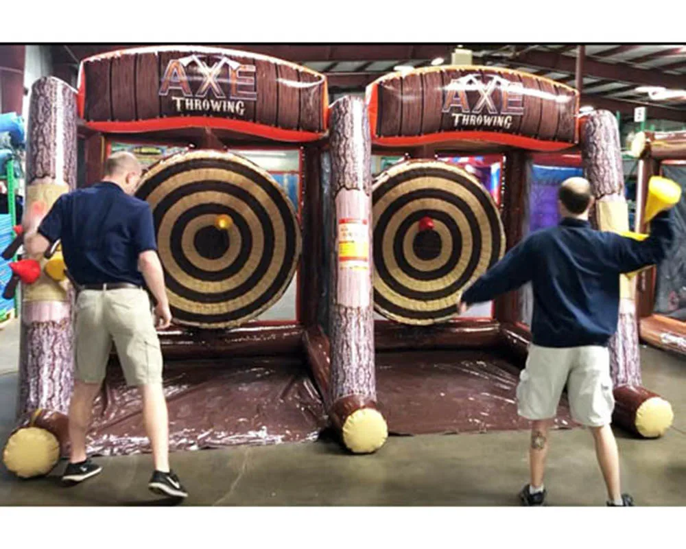 

2 Players Carnival Inflatable axe throwing game inflatable soccer dart shooting sticky game board Sports Games Interactive Party